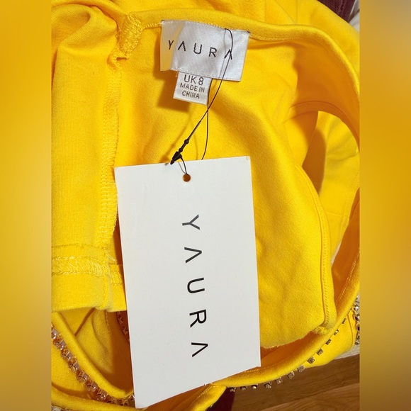 NWY YAURA Zuwa Dress in Yellow, UK 8/ US S - Picture 5 of 10